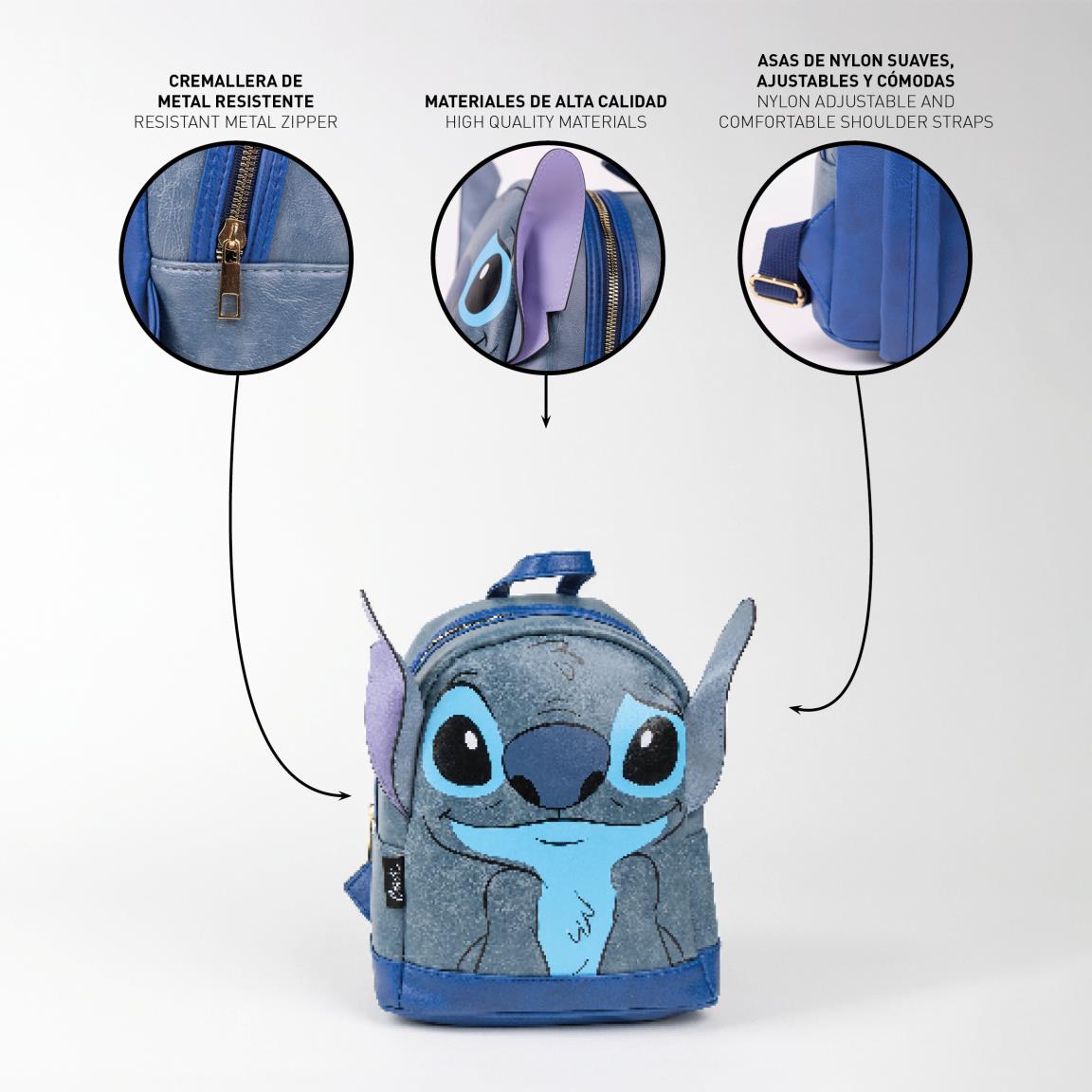 Zaino Stitch in Similpelle con Orecchie 3D – Disney