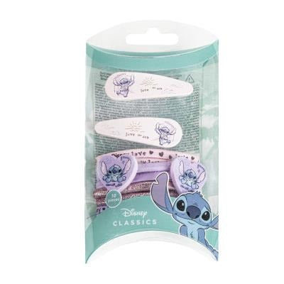 Set Accessori per capelli Stitch con elastici e fermagli Disney Lilo e Stitch