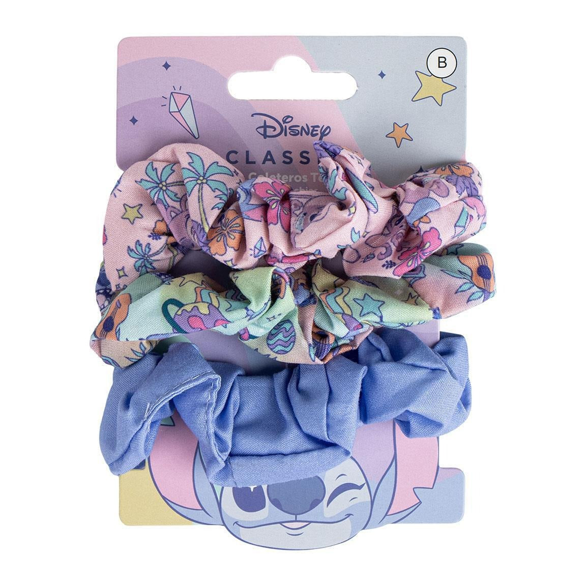 Set 3 elastici per capelli Scrunchies Stitch Lilo e Stitch Disney