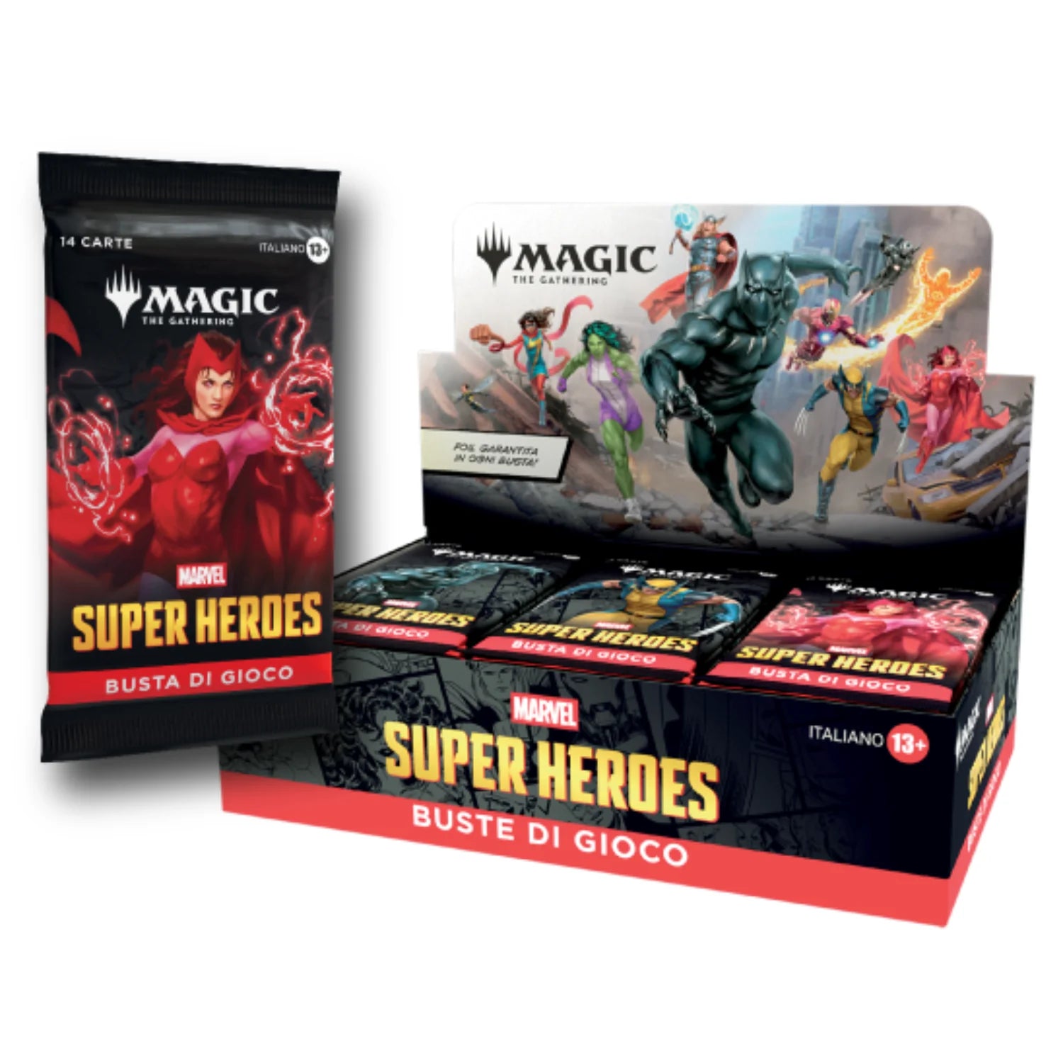 Magic The Gathering Marvel Super Heroes Box 30 Buste di gioco ITA