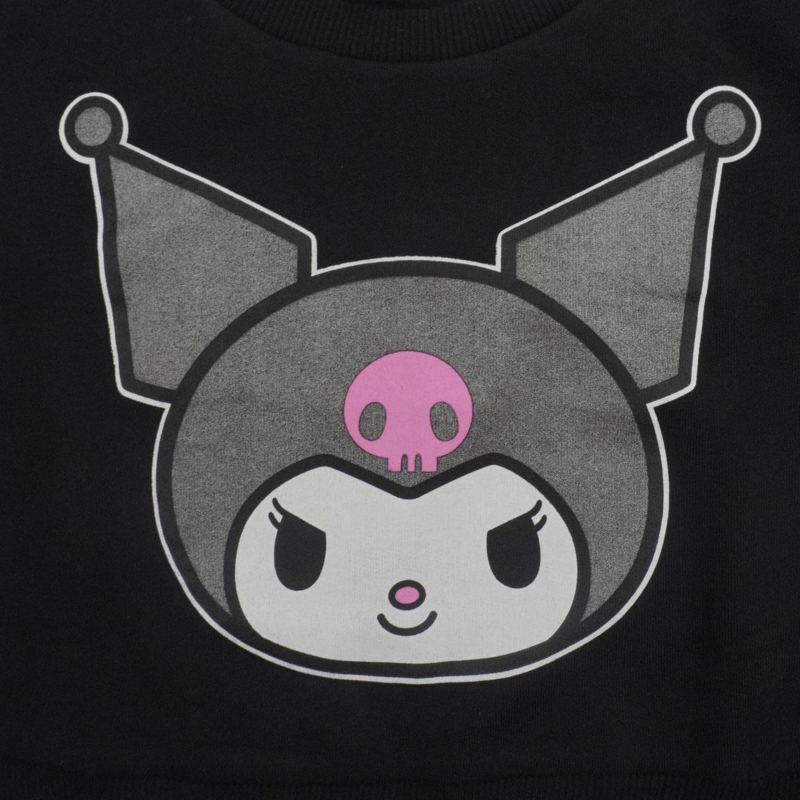 Felpa Kuromi Hello Kitty Nera Bambina e Ragazza – Cotton Brushed Cerdá