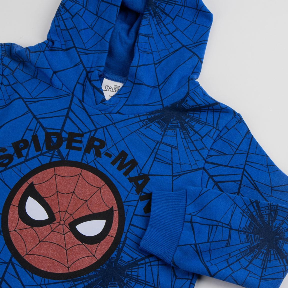 Felpa con Cappuccio Spider-Man Marvel Bambino – Blu, Cotone Felpato Cerdá