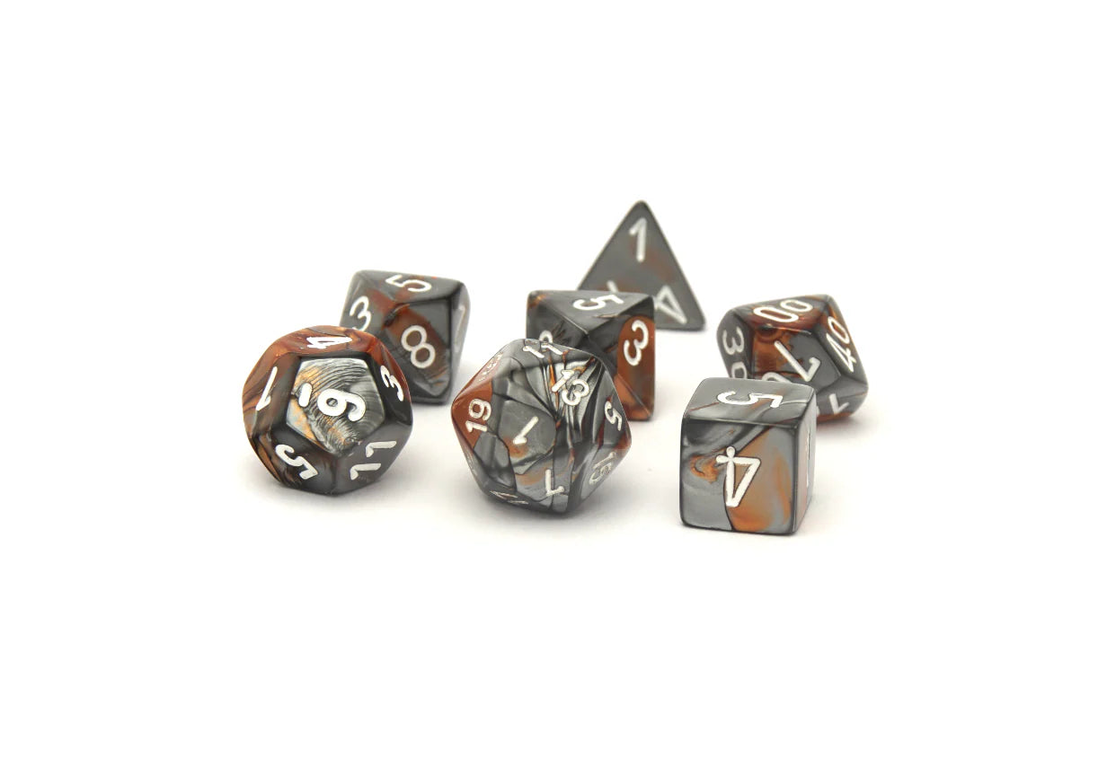 Set di Dadi Copper-Steel with White