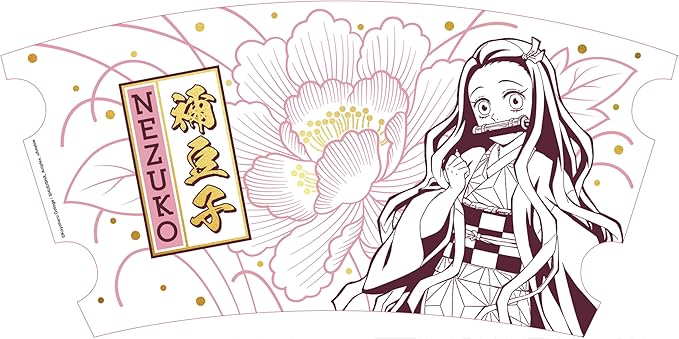 Tazza grande Nezuko 400ml con scritta dorata Demon Slayer