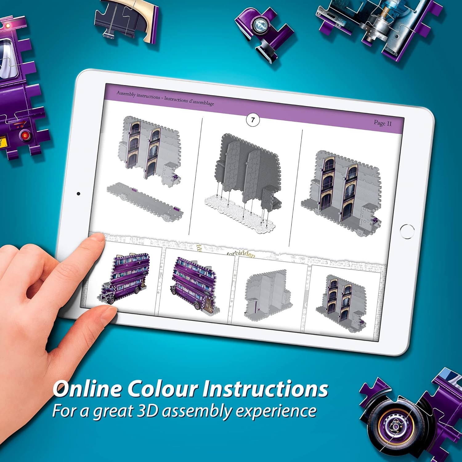 PUZZLE 3D THE KNIGHT BUS Nottetempo Wrebbit 280 PEZZI wizarding world HARRY POTTER età 12+