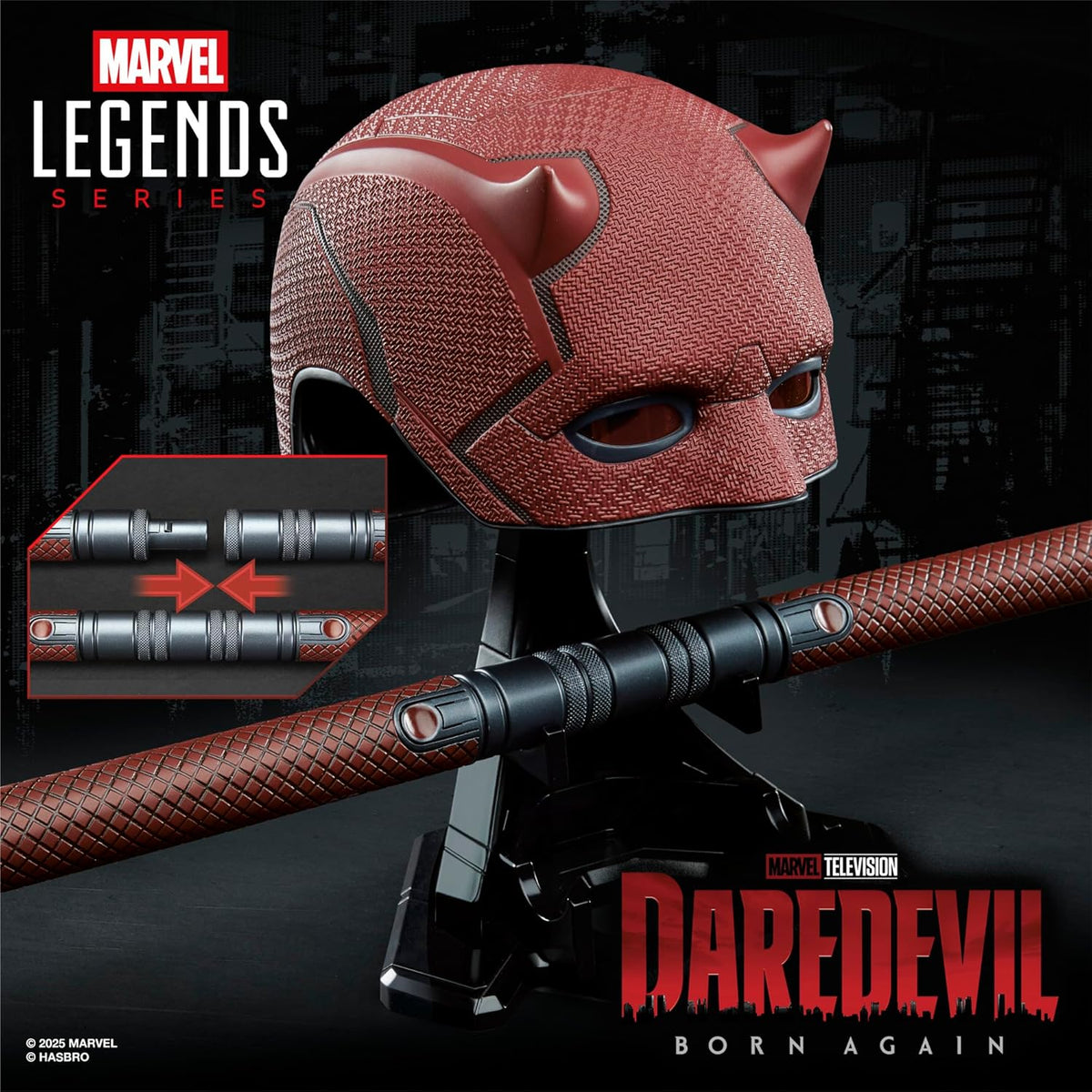 Maschera e Manganello Cosplay Marvel Legends Daredevil: Rinascita Hasbro 1:1
