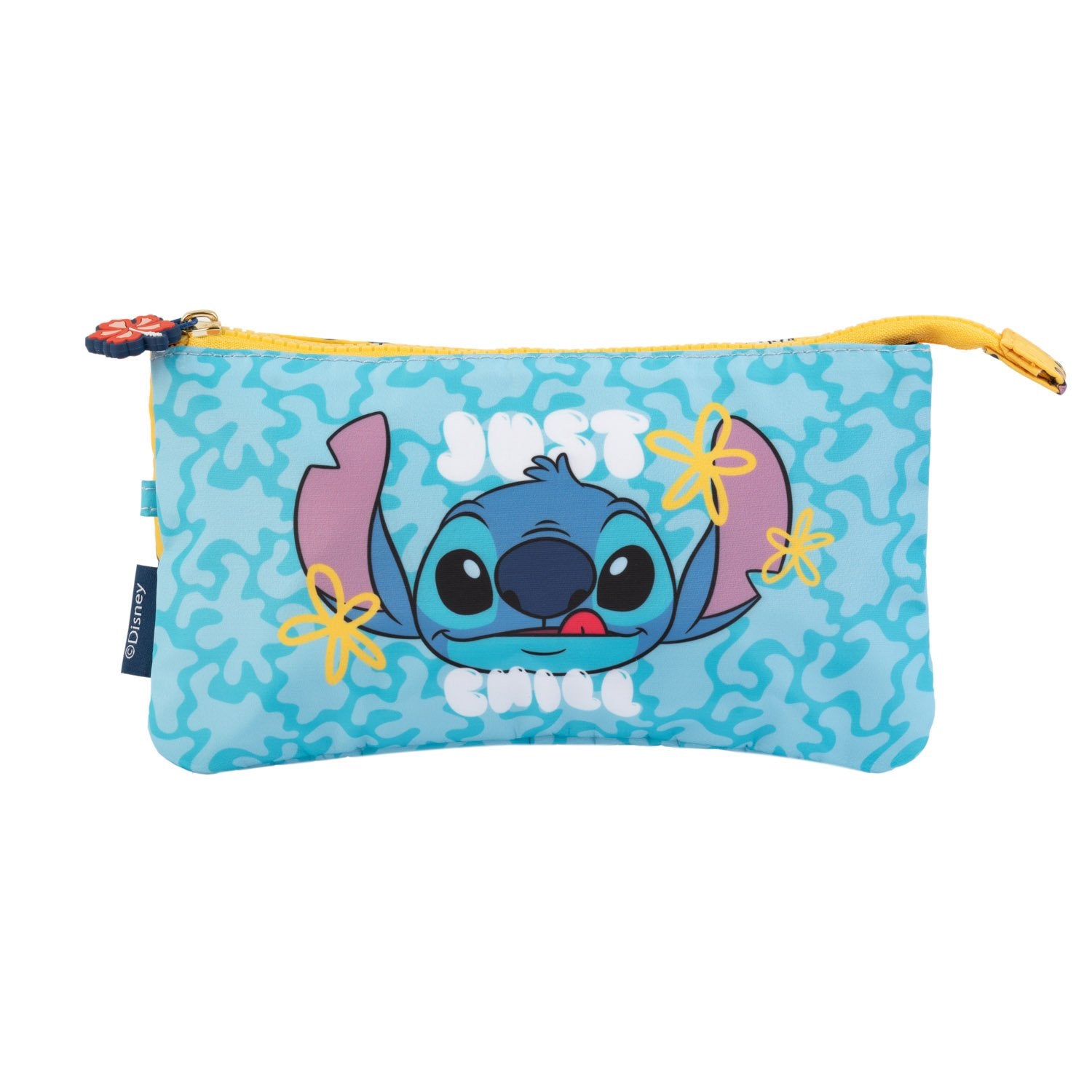 Astuccio con tre scomparti Stitch Tropicale Disney Lilo e Stitch