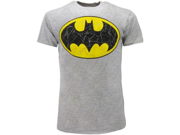 T-shirt Grigia Batman Logo Vintage