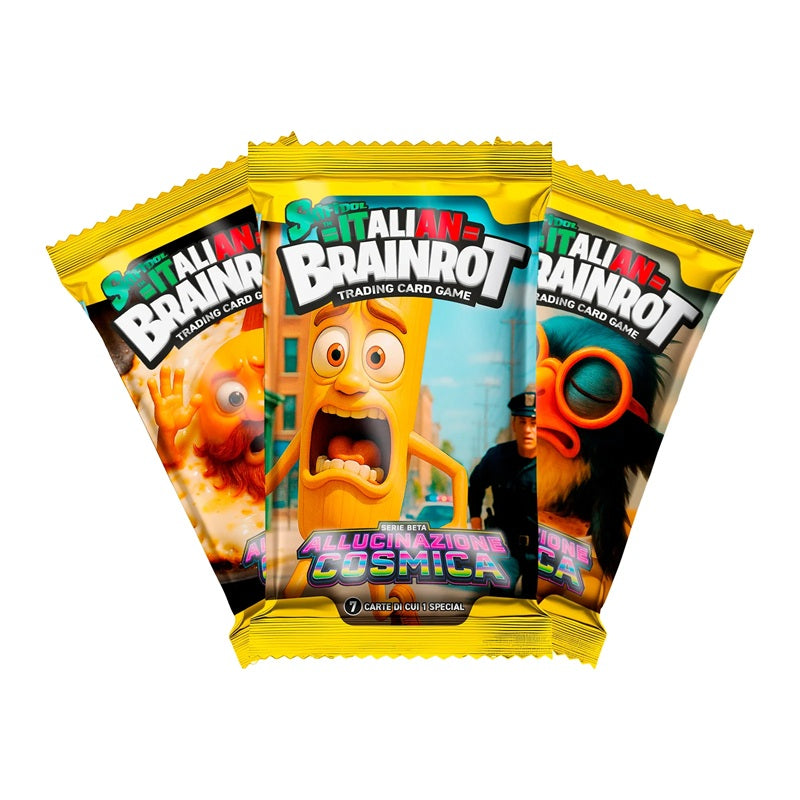 Brainrot TCG Allucinazione Cosmica Ecoblister 3 buste da 21 carte SKIFIDOL