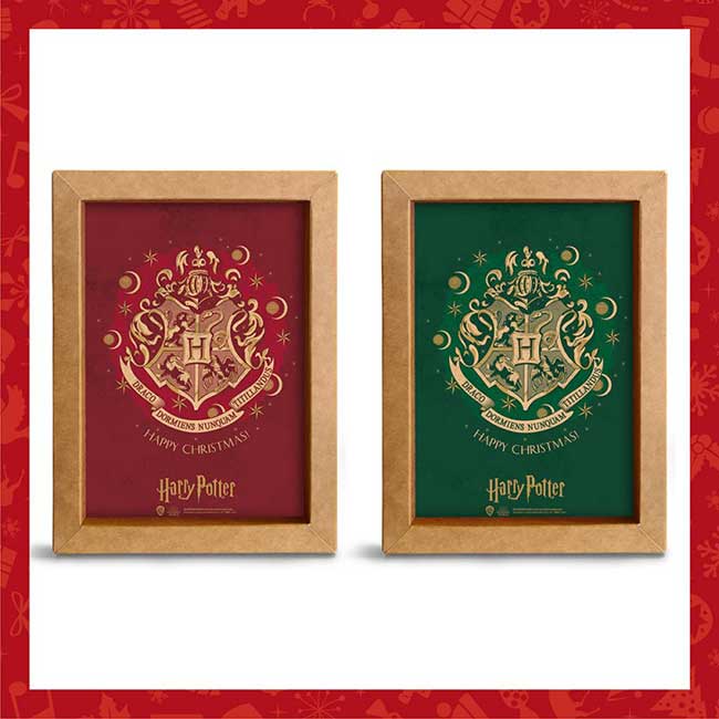 Cornici in cartone Hogwarts Harry Potter rosso e verde
