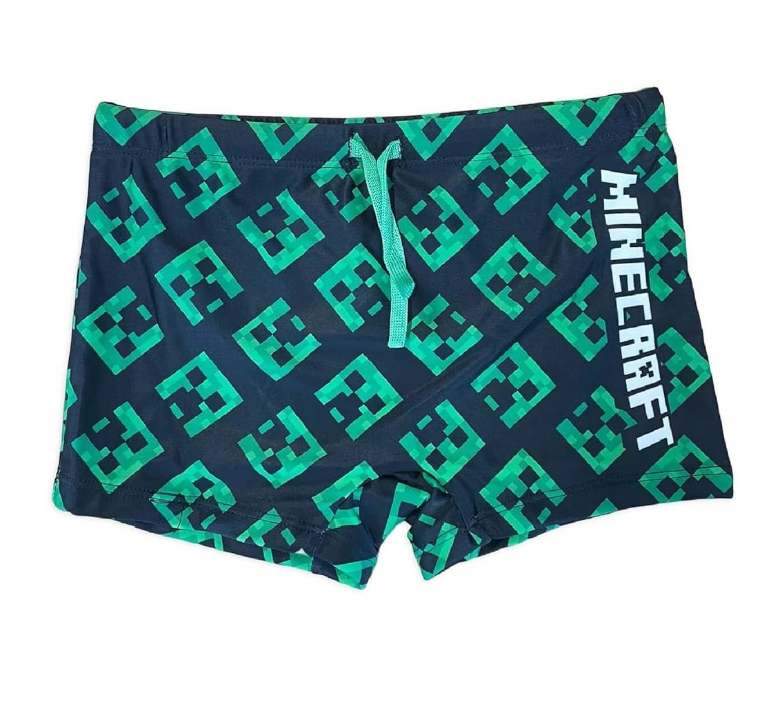 Costume da Bagno Testa Creeper Minecraft nero Bambini