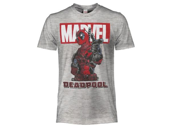 T-Shirt DeadPool Marvel Grigia