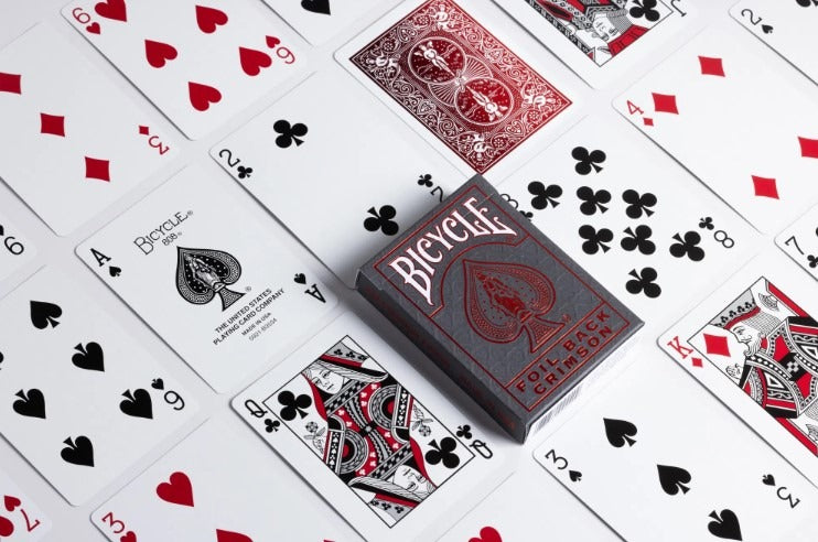 Bicycle Carte da Gioco Metalluxe Foil Back Crimson