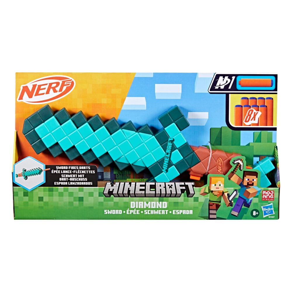 Fucile NERF Minecraft Spada di Diamante