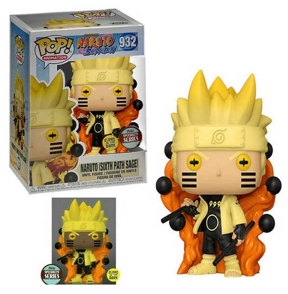Funko POP Naruto Sixth Path Sage Naruto 932 Glow in the Dark Specialty Series