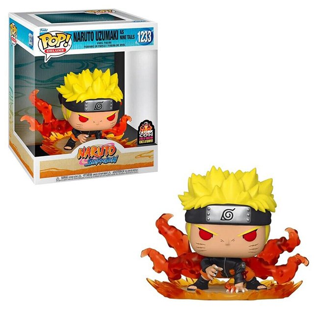 Funko Pop Deluxe Naruto Shippuden 1233 Naruto as Nine Tails L.A. Comic con 2022 Show Exclusive