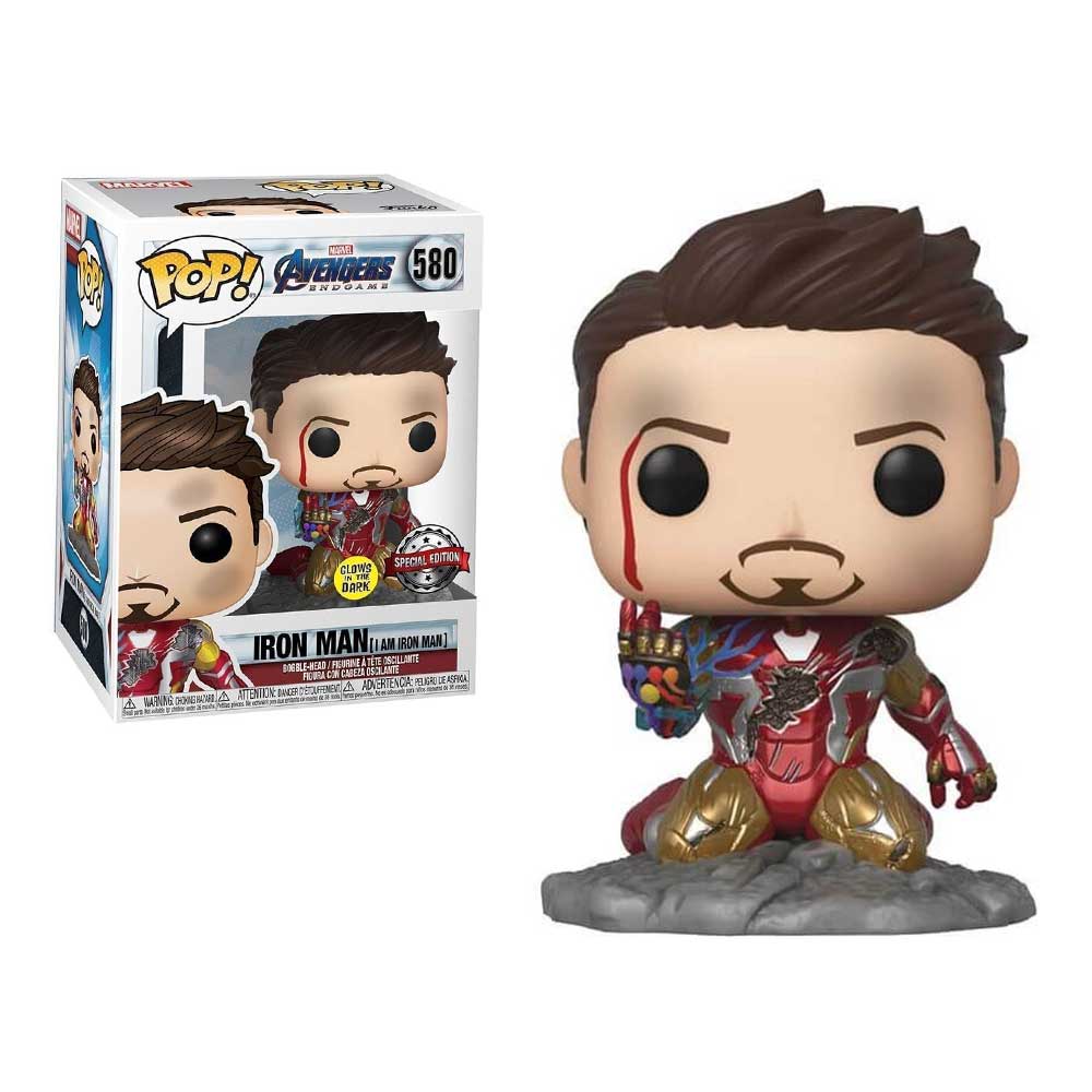 Funko Pop Iron Man I am Iron Man The Avengers Marvel 580 Special Edition Glow in the Dark