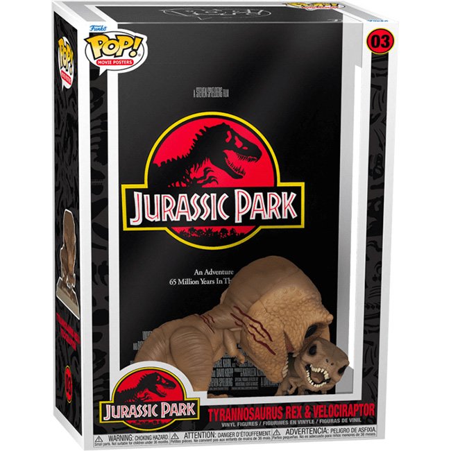 Funko Pop Movie Poster Jurassic park Tyrannosaurus Rex e Velociraptor 03
