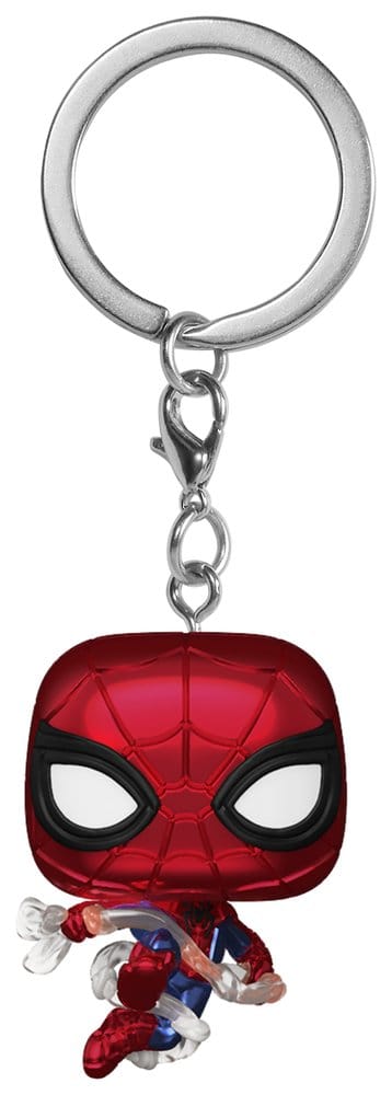 Funko Pocket Keychain Spider Man Brand New Day Metallizzato