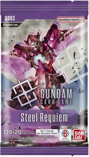 Gundam Card Game Steel Requiem GD-03 Busta da 12+1 carte ENG