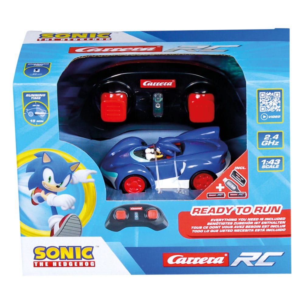 Macchina telecomandata Sonic the Hedgehog RC 2.4GHz Scala 1/43 Mini Sonic