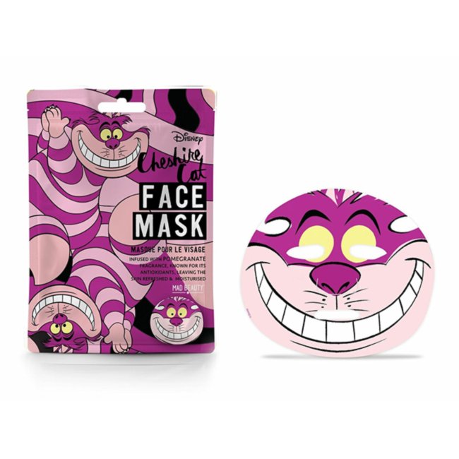 Maschera di bellezza per viso in tessuto Alice nel paese delle meraviglie Stregatto Mad Beauty