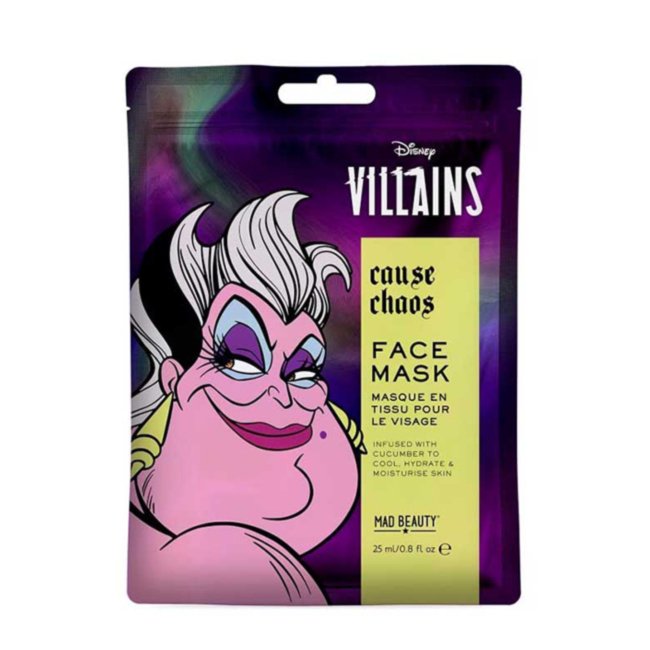 Maschera di bellezza per viso in tessuto Disney Villains Ursula Mad Beauty