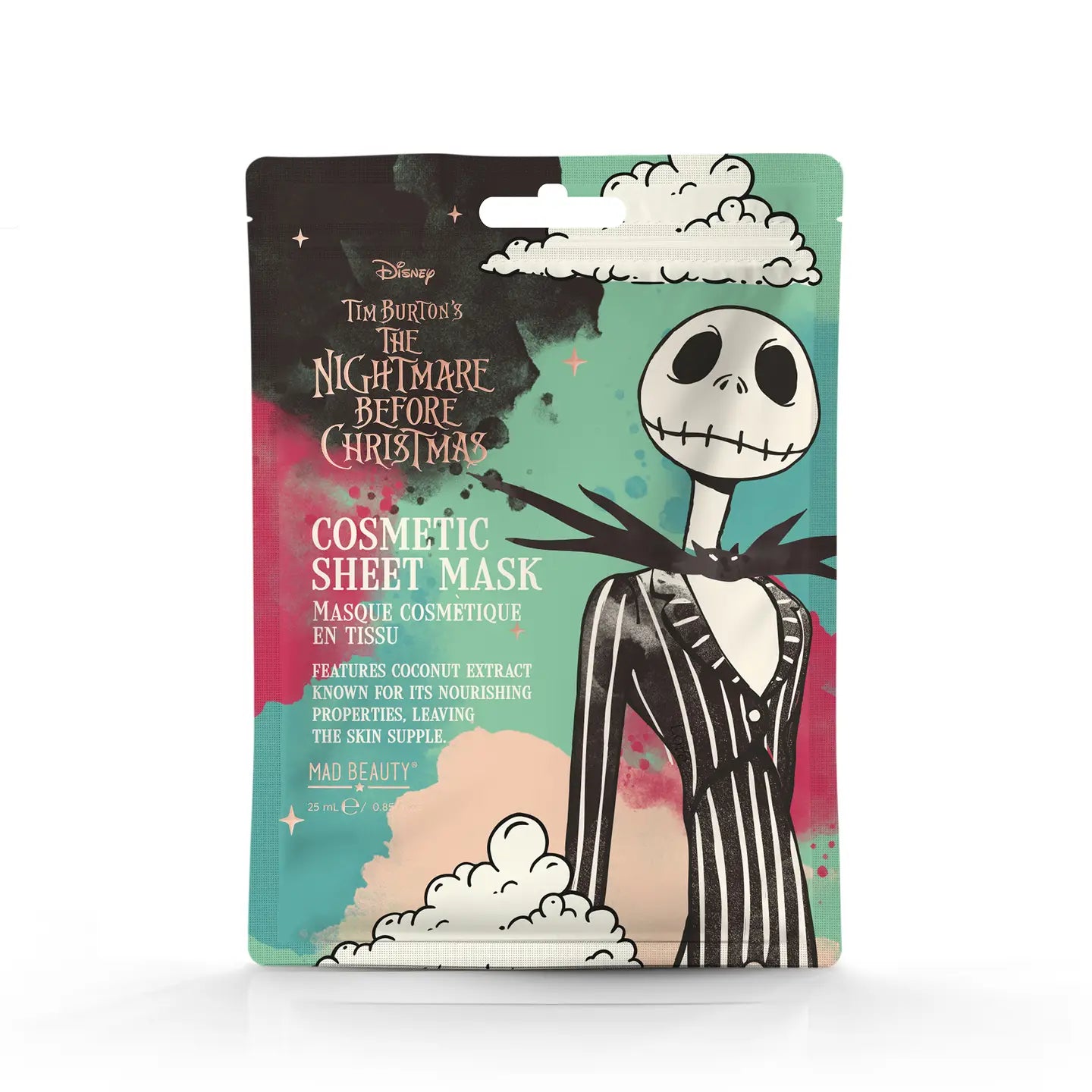 Maschera viso in tessuto The Nightmare Before Christmas Jack Skeletron Mad Beauty