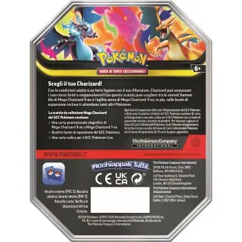 Pokemon Mega Charizard EX Tin italiano