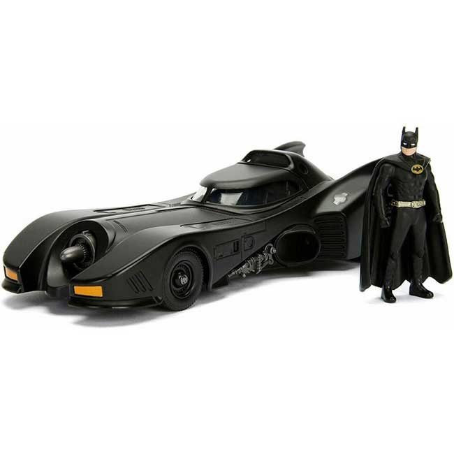 Modellino 1989 Holliwood Rides Diecast Batmobile e Batman 1 a 32