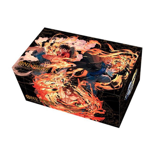 One Piece Card Game Playmat Storage Box and Card Special Good Set - Ace-Sabo-Luffy