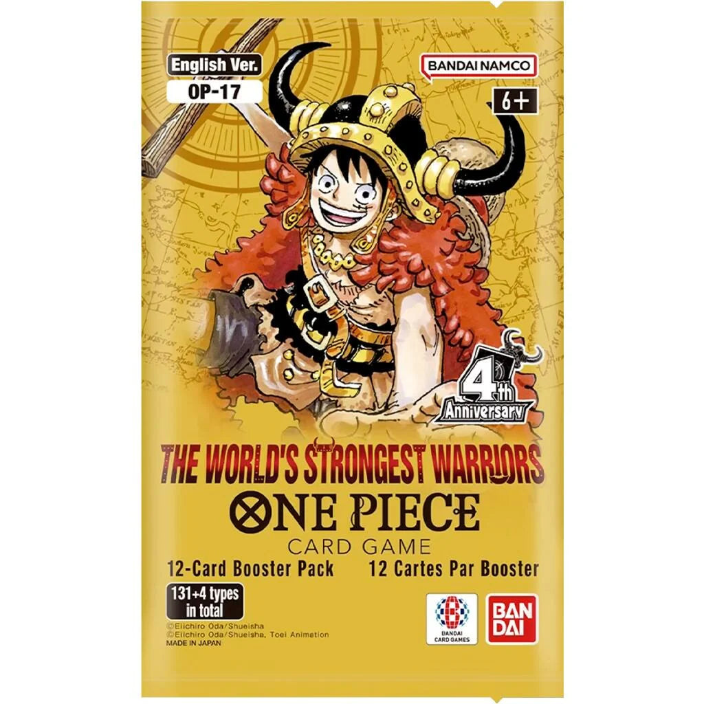 One Piece Card Game OP-17 The World's Strongest Warriors Busta da 12 carte ENG