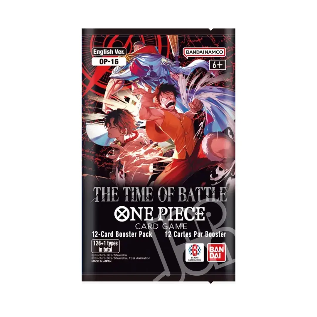Busta da 12 carte di OP-16 The Time of Battle, nuova espansione del One Piece Card Game versione in inglese