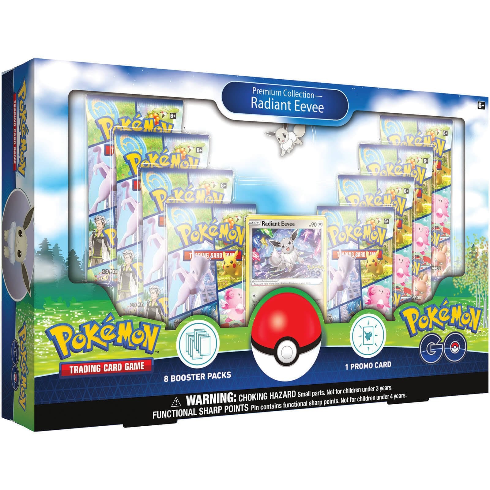 Pokemon GCC Collezione premium con spilla Eevee Lucente ITA