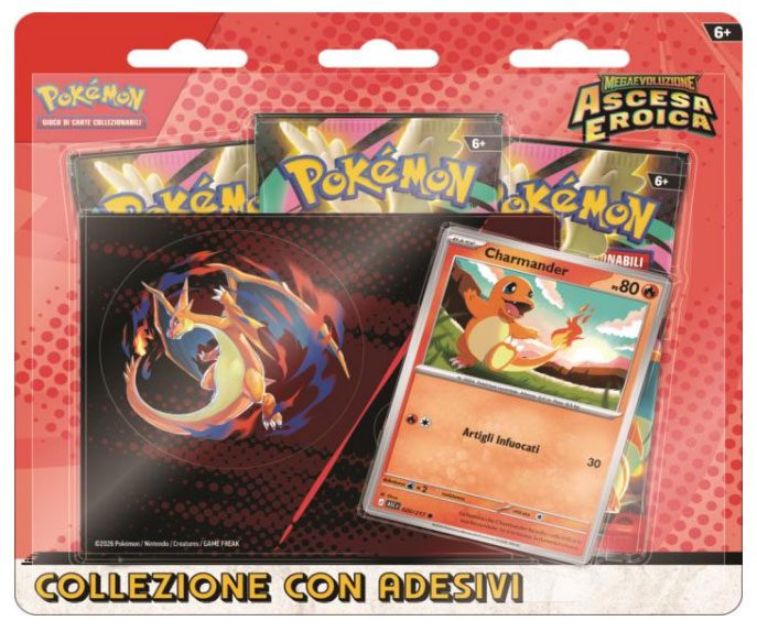Pokémon Confezione da tre Buste Ascesa Eroica Megaevoluzione ITA