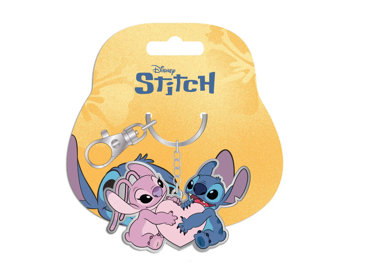 Portachiavi Angel e Stitch in metallo Disney