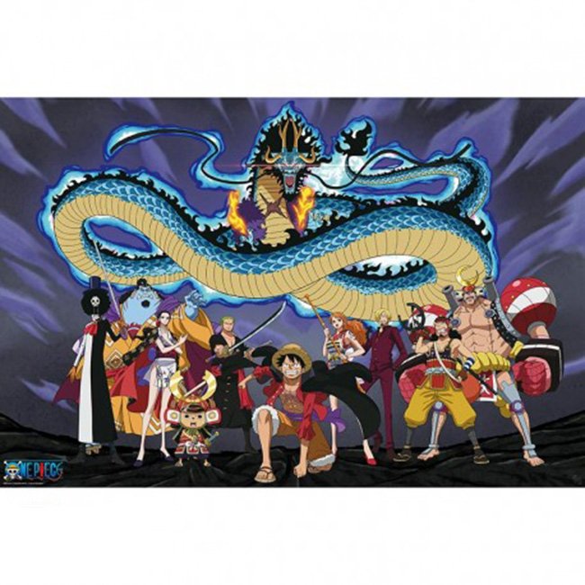 Poster One Piece Kaido VS Ciurma 91x61
