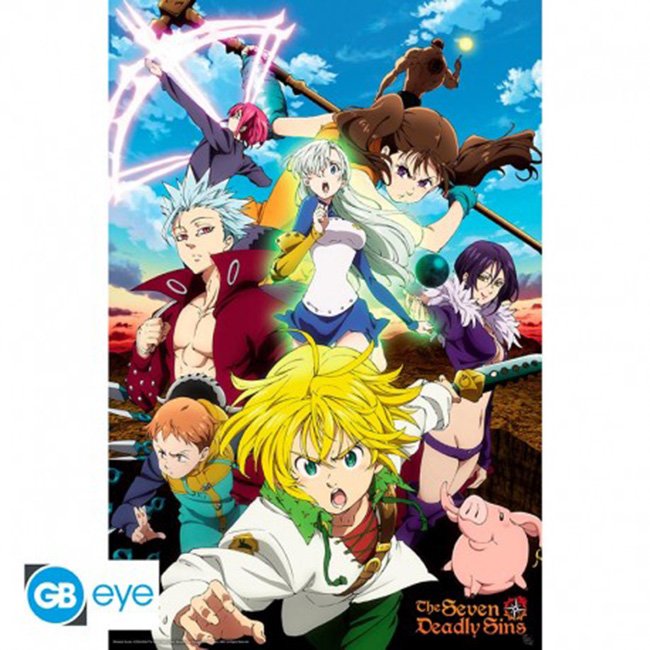 Poster The Seven Deadly Sins Protagonisti 91x61cm