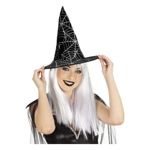 Cappello Strega Halloween con ragnatele
