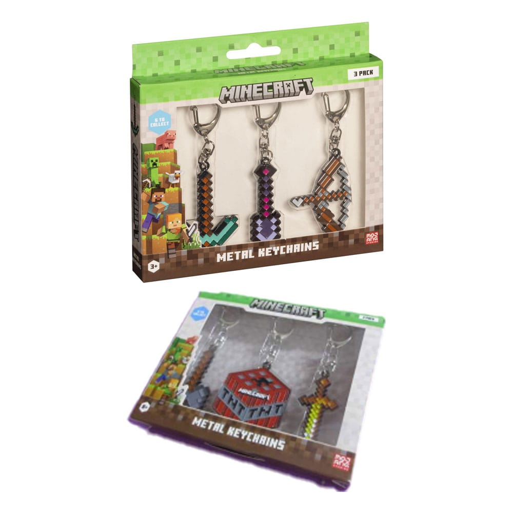 Set 3 Portachiavi Minecraft