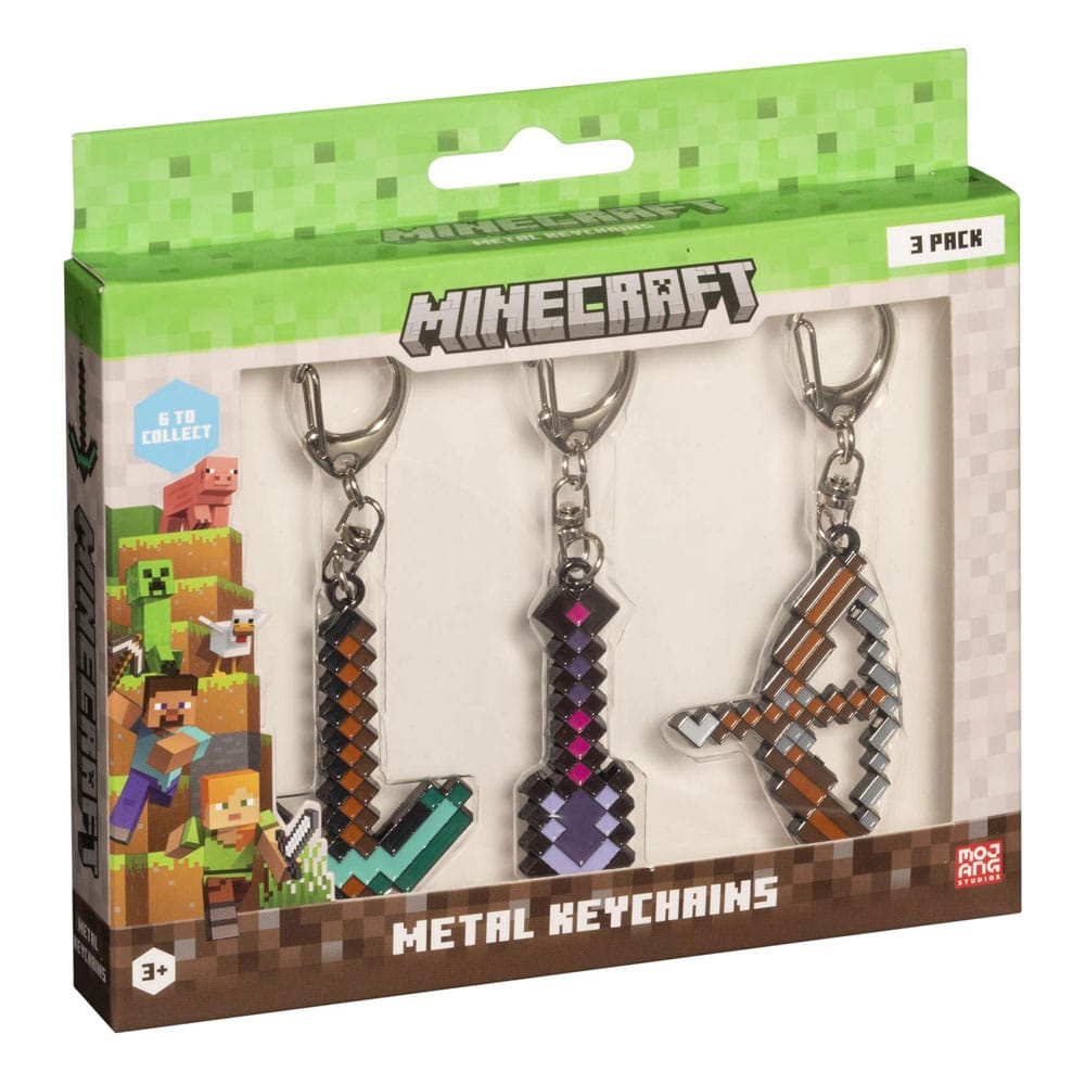 Set 3 Portachiavi Minecraft