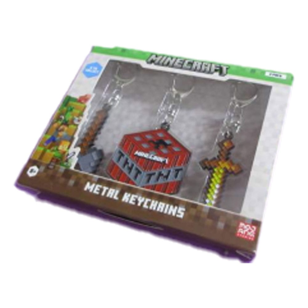 Set 3 Portachiavi Minecraft