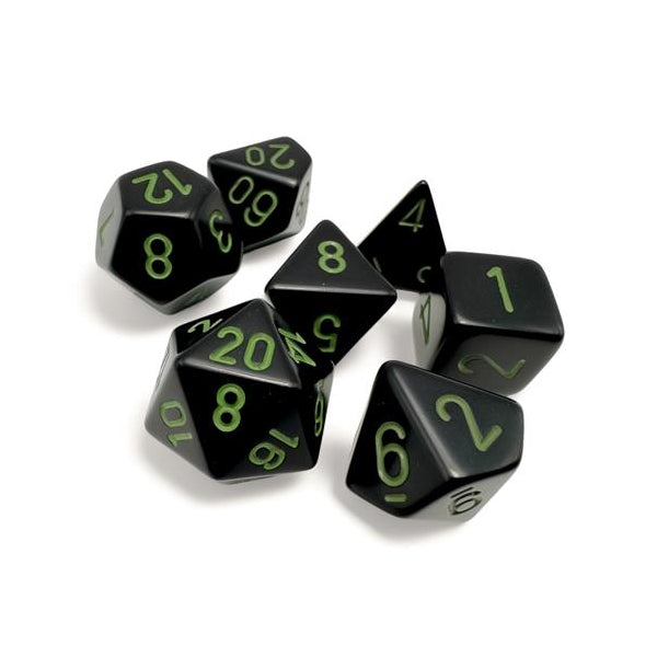 Set di Dadi Opachi Black Green