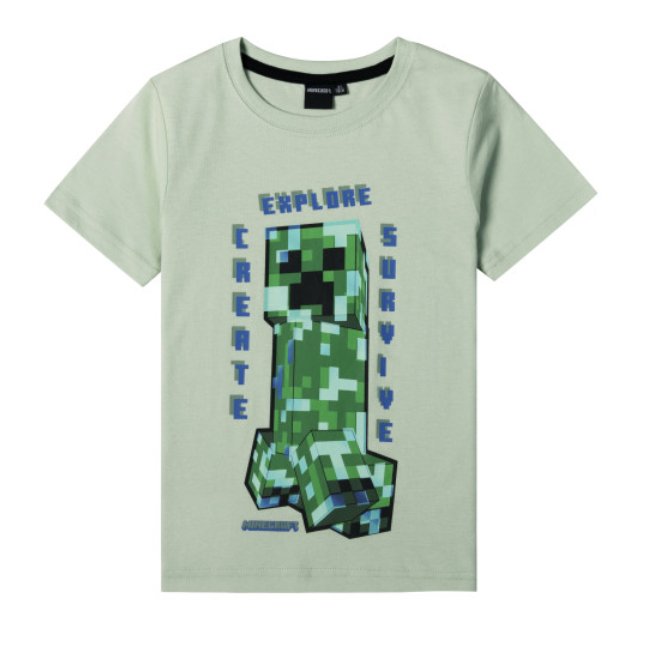 T-Shirt Bambini Creeper Explore Survive Minecraft