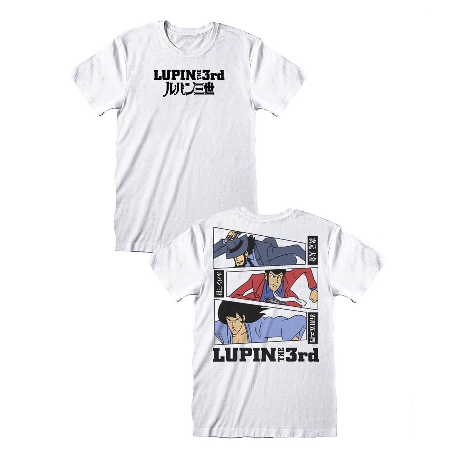 T-Shirt Lupin 3rd Jigen Lupin Goemon Bianca