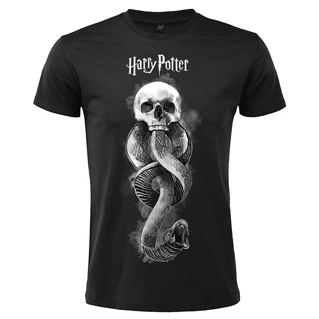 T-shirt Teschio Voldemort Marchio Nero Harry Potter