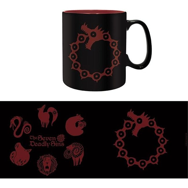 Tazza Seven Deadly Sins Simboli Peccati Capitali 460 ml