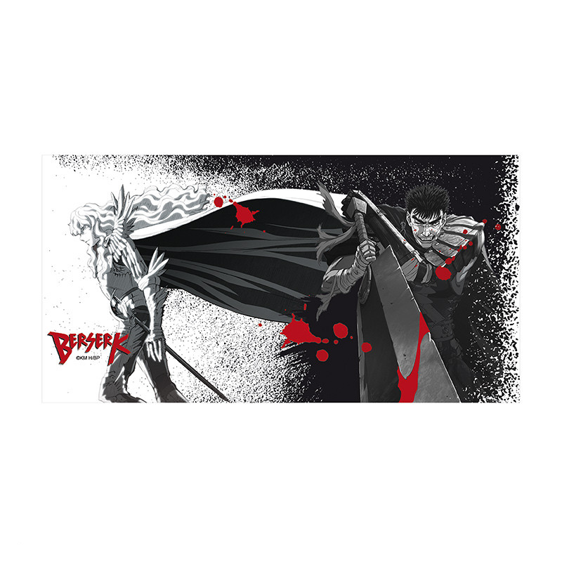 tazza Berserk Guts e Griffith grafica completa della tazza con entrambi i personaggi