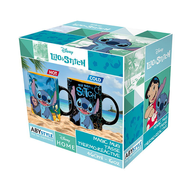 Tazza termosensibile Lilo e Stitch confezione esterna in cartone