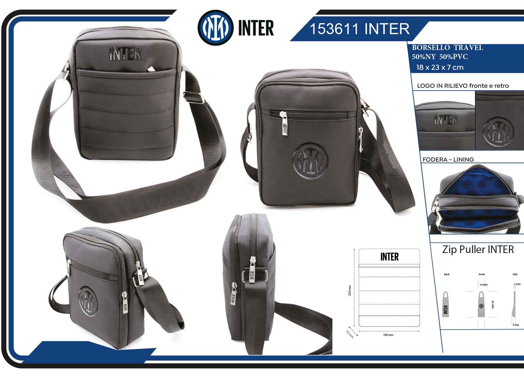 Tracolla Borsello FC Inter Castellano